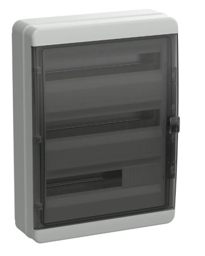 Корпус пластиковый КМПн-54 IP65 TEKFOR (TF5-KP72-N-54-65-K03-K02). Корпус модульный пластиковый черная прозрачная дверь. IEK в Стерлитамаке