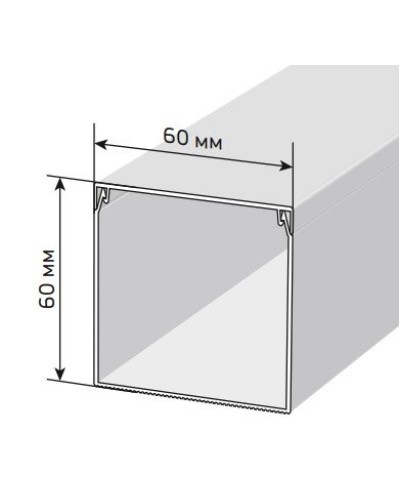 Короб 60х60 ЭЛЕКОР (CKK10-060-060-1-K01). Кабель-канал с двойным замком. IEK в Стерлитамаке