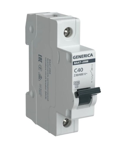 GENERICA ВА47-29М 1P C 40А 4,5кА (MVA21-1-040-C-G). Автоматический выключатель. IEK в Стерлитамаке