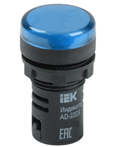 Лампа AD22DS (LED) матрица D22мм синий 24В AC/DC (BLS10-ADDS-024-K07). Светосигнальный индикатор. IEK в Стерлитамаке