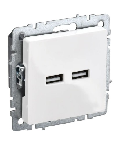 Розетка USB A+A 3,1А РЮ10-1-БрБ белый BRITE (BR-U21-D31-K01). Розетка USB. IEK в Стерлитамаке