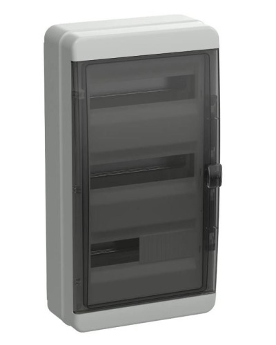 Корпус пластиковый КМПн-36 IP65 TEKFOR (TF5-KP72-N-36-65-K03-K02). Корпус модульный пластиковый черная прозрачная дверь. IEK в Стерлитамаке