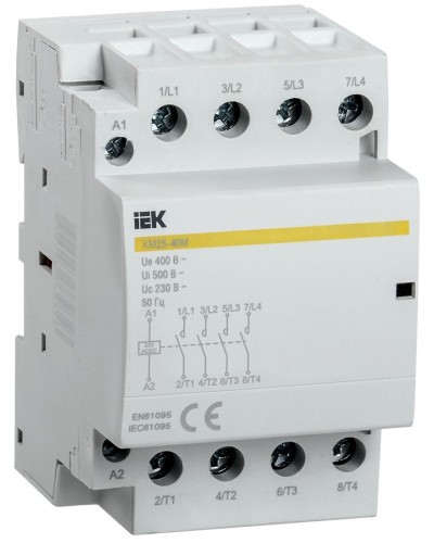 Контактор модульный КМ25-40М AC/DC (MKK21-25-40). Контактор модульный. IEK в Стерлитамаке