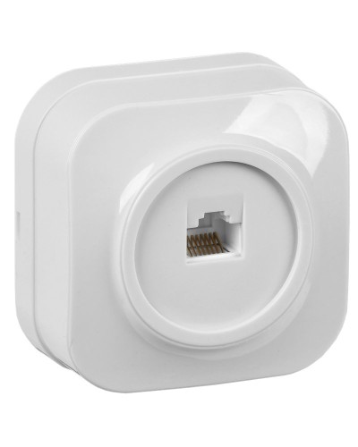 Розетка RJ45 кат.5E о/у РК10-ХБ белый IEK GLORY (EKH10-K01). Розетка компьютерная. IEK в Стерлитамаке