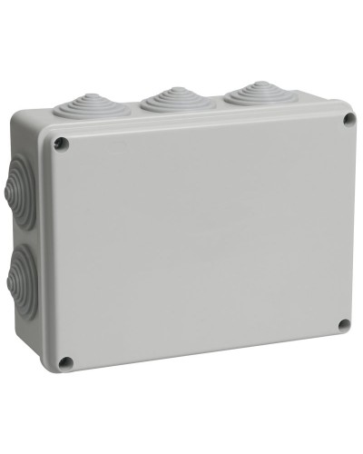 Коробка распаячная КМ41243 190х140х70 открытой проводки IP44 10 гермовводов серая (UKO11-190-140-070-K41-44). Коробка распаячная безгалогенная (HF). IEK в Стерлитамаке