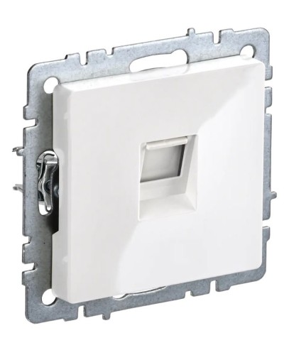 Розетка RJ45 РК10-БрБ кат.5E, белая BRITE (BR-K10-1-K01). Розетка компьютерная. IEK в Стерлитамаке
