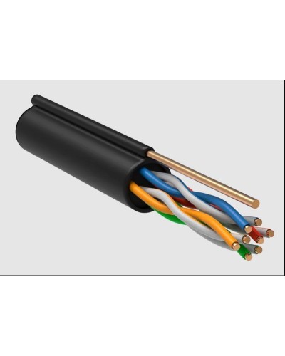 GENERICA U/UTP 5E 24AWG 4PR LDPE трос черный (BC3-C5E04-159-305-R-G). Кабель «витая пара» (LAN) для структурированных систем связи. IEK в Стерлитамаке