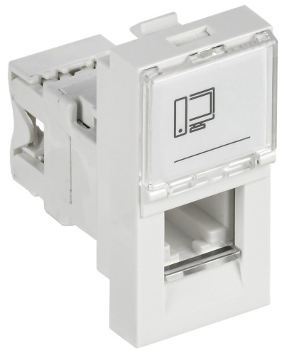 Розетка RJ45 кат.6 PRIMER РКИ-10-00-П-6 белый IEK (PR-KK40D-RI-0-1-C06U-K01). Розетка RJ-45. IEK в Стерлитамаке
