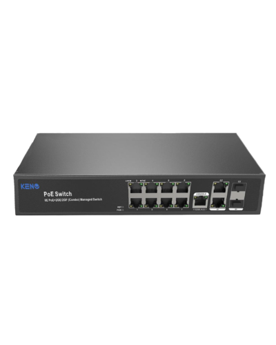 KN-SW802SFP/M2. Коммутатор с питанием по PoE. KENO в Стерлитамаке