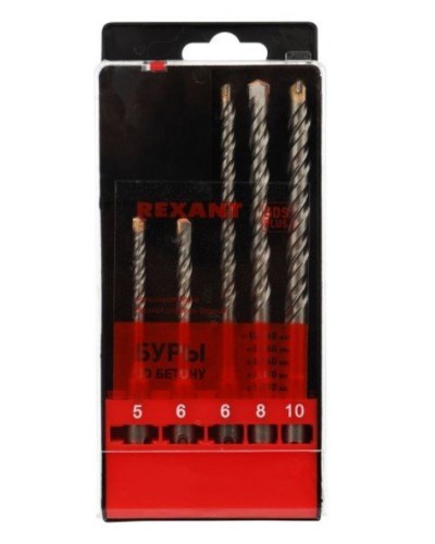 Набор буров, бетон 5-6х110, 6-8-10х160 мм, 5 шт, SDS PLUS Kranz (KR-91-0406): Аксессуар для электроинструмента в Стерлитамаке