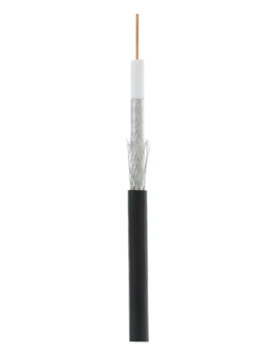 RG-6 CCS, Out, PE (UEC-C2-32123B-BK-3). Кабель коаксиальный омедненный. NETLAN в Стерлитамаке