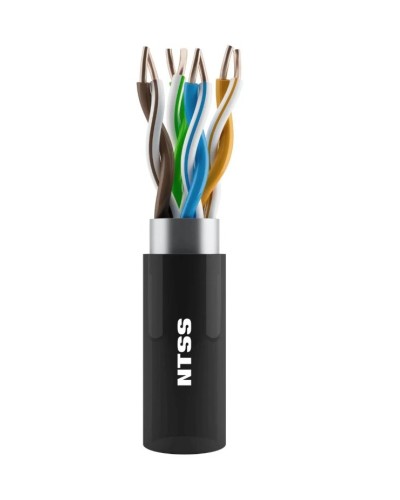 NTSS-OUT-UTP4-5Е-PE-BL кат.5E UTP 4 пары 24AWG PE внешний 305м черный. Кабель «витая пара» (LAN) для структурированных систем связи. NTSS в Стерлитамаке