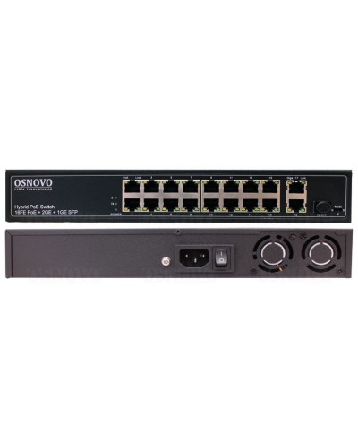 SW-61621(300W). Коммутатор 16-портовый Fast Ethernet с PoE. OSNOVO в Стерлитамаке