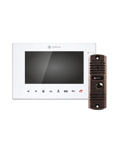 VMH-7.1 (w)+ DSH-E1080 (медь). Комплект видеодомофона. Optimus в Стерлитамаке