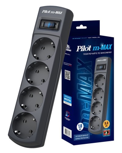 Pilot m-MAX 1.8м. Сетевой фильтр. Pilot в Стерлитамаке