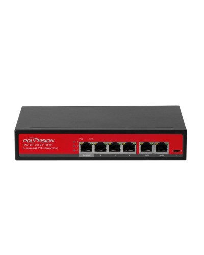 PND-04P-2M-BT1 (65W). Коммутатор неуправляемый 6-портовый с функцией PoE. Polyvision в Стерлитамаке