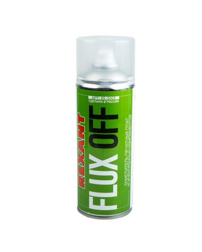 Очиститель печатных плат FLUX OFF, REXANT, 400 мл, аэрозоль (85-0003): Баллон с очистителем в Стерлитамаке