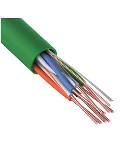 U/UTP, CAT 5e, нг(А)-LSLTx, 4х2х0,52мм, 24AWG, INDOOR, SOLID, зеленый, 305м REXANT (01-0061). Кабель «витая пара» (LAN) для структурированных систем связи. Rexant в Стерлитамаке