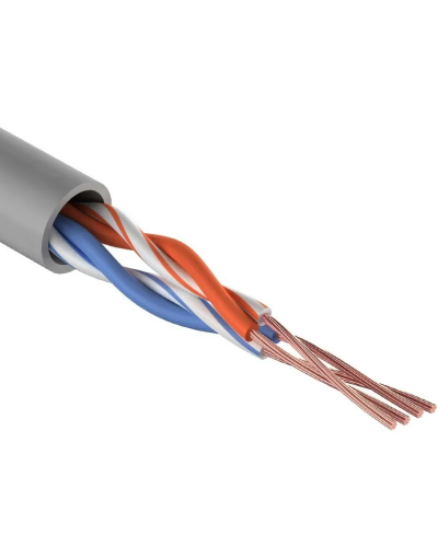 U/UTP, CAT 5e, PVC, 2PR, 24AWG, INDOOR, STRANDED, серый, 305м REXANT (01-0026). Кабель «витая пара» (LAN) для структурированных систем связи. Rexant в Стерлитамаке