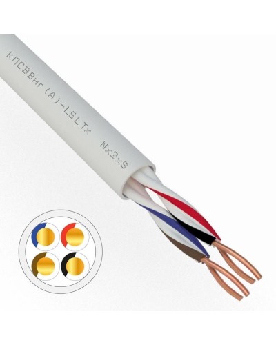 КПСВВнг(А)-LSLTx 2х2х0,75 REXANT (01-4876). Кабель для систем передачи данных пониженной пожароопасности c низким дымо- и газовыделением, с низкой токсичностью продуктов горения. Rexant в Стерлитамаке