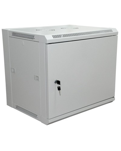 Шкаф телекоммуникационный 19 настенный 6U 600×450×370 мм (ШxГxВ) - передняя дверь металл, боковые стенки съемные (разобранный), RAL 7035 (04-2210). Шкаф телекоммуникационный 19 настенный 6U. Rexant в Стерлитамаке