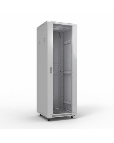 Шкаф телекоммуникационный 19 напольный 42U 600х800 мм, передняя дверь стекло, задняя дверь металл, RAL 7035 (состоит из 3 частей) (04-2306). Шкаф телекоммуникационный 19 напольный 42U. Rexant в Стерлитамаке