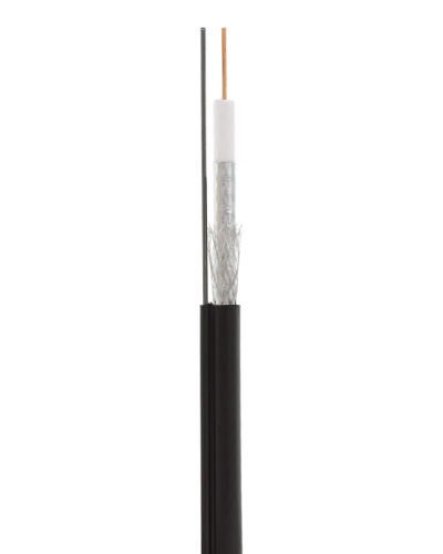 RG-11U, 75 Ом, CCS/Al/Al 83% + ТРОС*1 (бухта 305 м), черный OUTDOOR (01-3021). Кабель коаксиальный радиочастотный. Rexant в Стерлитамаке