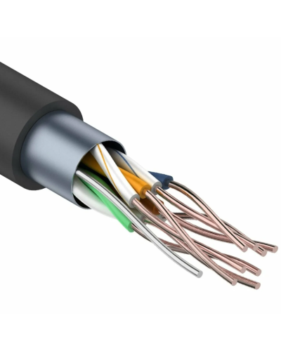 F/UTP, CAT 5e, PE, 4PR, 24AWG, OUTDOOR, SOLID, черный, 305м REXANT (01-0146-1). Кабель «витая пара» (LAN) для структурированных систем связи. Rexant в Стерлитамаке