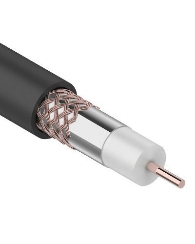 RG-6U+Cu, 75 Ом, Cu/Al/Cu, 64%, 305 м OUTDOOR REXANT (01-2232). Кабель коаксиальный радиочастотный. Rexant в Стерлитамаке