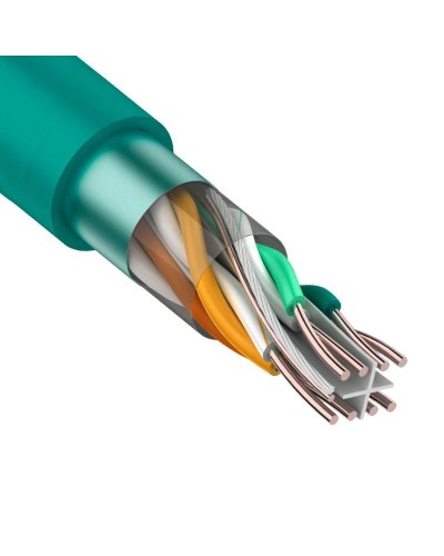 F/UTP, CAT 6, нг(А)-LSLTx, 4х2х0,575мм, 23AWG, INDOOR, SOLID, зеленый, 305м REXANT (01-0171). Кабель «витая пара» (LAN) для структурированных систем связи. Rexant в Стерлитамаке