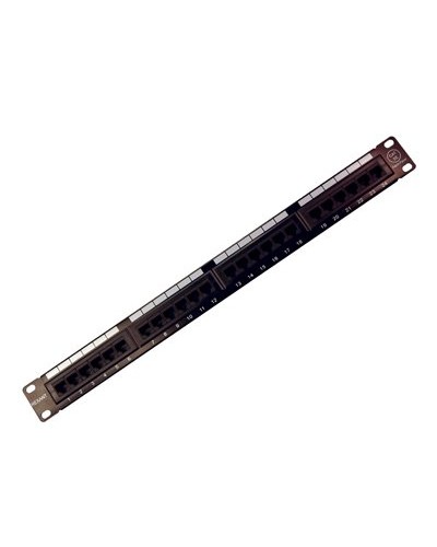 Коммутационная панель, 19", 1U, 24 порта RJ-45, категория 5e, UTP неэкранированная, черная Rexant (04-0021): Патч-панель 19" в Стерлитамаке