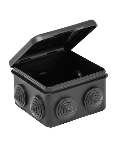 Коробка TYCO ОП 80х80х50мм откидная крышка УХЛ1 IP54 черный (67040МЧ). Коробка распределительная. RuVinil в Стерлитамаке