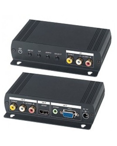 AD001HH. Преобразователь композитного видео и аудиосигналов в VGA и HDMI. SC&T в Стерлитамаке