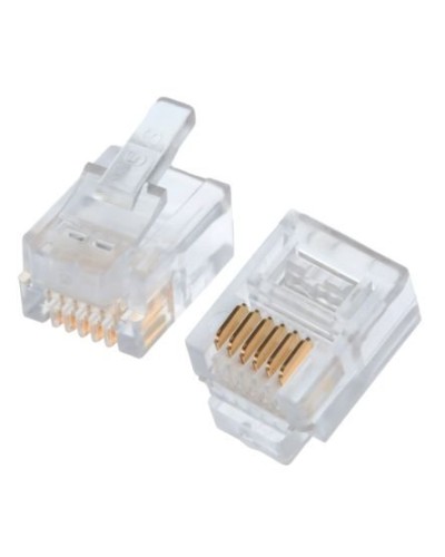 Коннекторы 6P6C (RJ-11) (100шт) (10-0228). Телефонный разъем 6P6C (RJ-11). SUPRLAN в Стерлитамаке