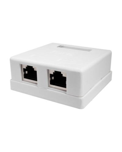 Розетка настенная RJ-45, 8P8C, Cat.5e, 2 порта, FTP (10-0308). Компьютерная розетка. SUPRLAN в Стерлитамаке