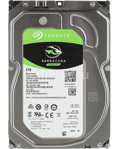 HDD 2000 GB (2 TB) SATA-III Barracuda (ST2000DM008). Жесткий диск (HDD) для видеонаблюдения. Seagate в Стерлитамаке