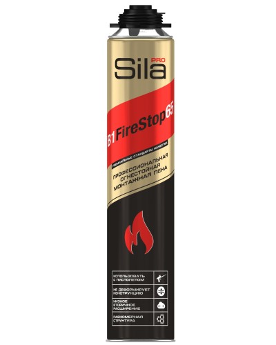 Пена огнестойкая Sila Pro B1 Firestop 65, 850 мл: Пена монтажная профессиональная в Стерлитамаке