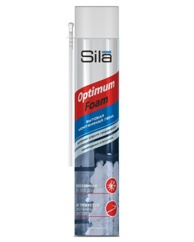Пена монтажная SILA HOME OPTIMUM FOAM, всесезонная, 750 мл. Пена монтажная. Sila в Стерлитамаке