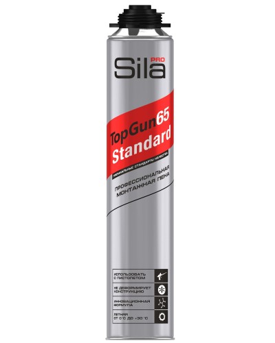 Пена монтажная Sila Pro TopGun 65 STANDARD, 850 мл. Пена монтажная профессиональная. Sila в Стерлитамаке