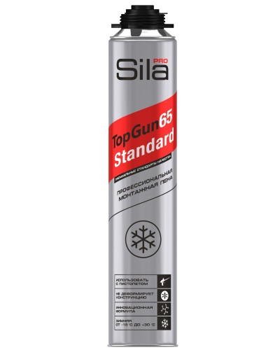 Пена монтажная Sila Pro TopGun 65 STANDARD winter, 850 мл. Пена монтажная профессиональная. Sila в Стерлитамаке