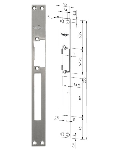 ST-SL502SP. Запорная планка длинная. Smartec в Стерлитамаке