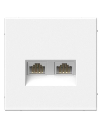 ArtGallery розетка двойная RJ45, кат. 6Е, скрытой установки, механизм, белый (GAL000188). Розетка компьютерная. Systeme Electric в Стерлитамаке