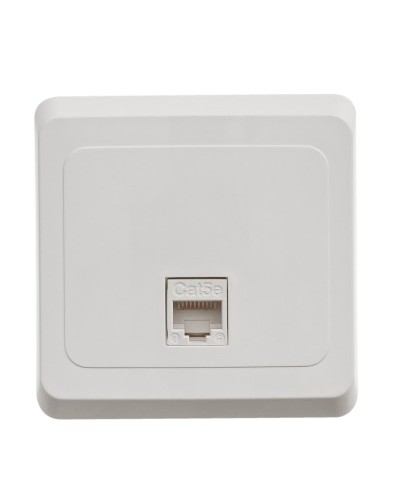 Этюд розетка RJ45, кат. 5Е, 1-местная, в сборе, скрытой установки, белый (KOMC-001B). Розетка компьютерная. Systeme Electric в Стерлитамаке