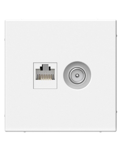 ArtGallery розетка двойная RJ45+TV, кат. 5Е, скрытой установки, механизм, белый (GAL000189). Розетка компьютерная + TV. Systeme Electric в Стерлитамаке