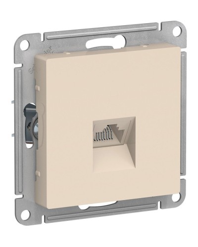 AtlasDesign розетка RJ45, кат. 5Е, 1-местная, скрытой установки, механизм, бежевый (ATN000283). Розетка компьютерная. Systeme Electric в Стерлитамаке