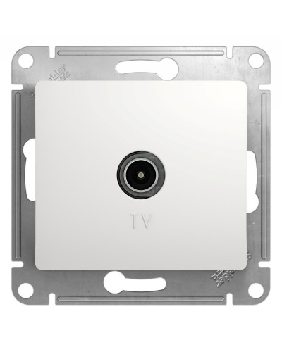 Glossa розетка TV антенна коннектор, 1-местная, скрытой установки, механизм, белый (GSL000193). Розетка TV антенна. Systeme Electric в Стерлитамаке