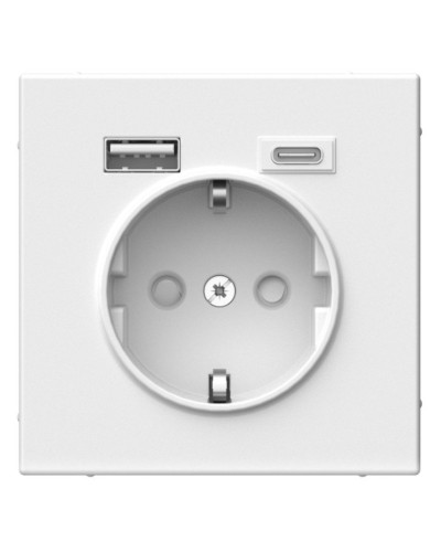 ArtGallery розетка 1-местная с USB тип-A+C, скрытой установки, механизм, белый (GAL000132). Розетка с USB. Systeme Electric в Стерлитамаке