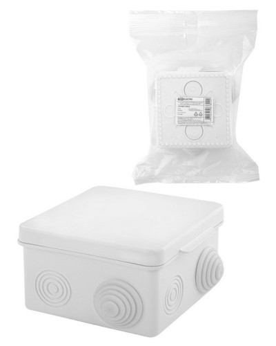 Коробка ОП 80х80х50мм, крышка, IP54, 7вх., белая (SQ1401-0922). Распаячная коробка. TDM ЕLECTRIC в Стерлитамаке
