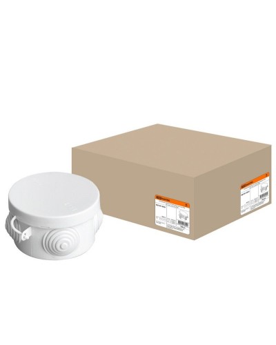 Коробка ОП D65х40мм, крышка, IP54, 4вх. (SQ1401-0501). Распаячная коробка. TDM ЕLECTRIC в Стерлитамаке