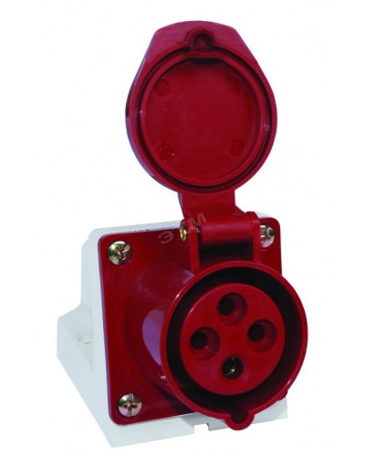 Розетка 124 стационарная 3Р+РЕ 32А 380В IP44 (SQ0602-0005). Розетка. TDM ЕLECTRIC в Стерлитамаке